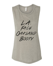 Load image into Gallery viewer, LA Face Oakland Booty Fitted Scoop Muscle Tank - Wake Slay Repeat