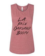 Load image into Gallery viewer, LA Face Oakland Booty Fitted Scoop Muscle Tank - Wake Slay Repeat