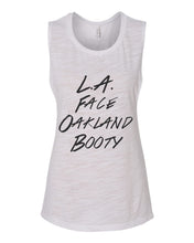 Load image into Gallery viewer, LA Face Oakland Booty Fitted Scoop Muscle Tank - Wake Slay Repeat