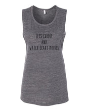 Load image into Gallery viewer, Let's Cuddle And Watch Scary Movies Fitted Muscle Tank - Wake Slay Repeat
