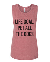 Load image into Gallery viewer, Life Goal Pet All The Dogs Fitted Scoop Muscle Tank - Wake Slay Repeat