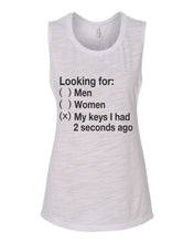 Load image into Gallery viewer, Looking For My Keys Fitted Scoop Muscle Tank - Wake Slay Repeat