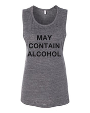 Load image into Gallery viewer, May Contain Alcohol Flowy Scoop Muscle Tank - Wake Slay Repeat