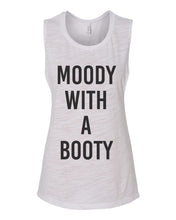 Load image into Gallery viewer, Moody With A Booty Fitted Scoop Muscle Tank - Wake Slay Repeat