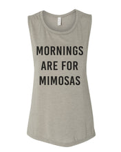 Load image into Gallery viewer, Mornings Are For Mimosas Workout Flowy Scoop Muscle Tank - Wake Slay Repeat