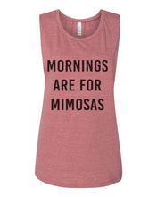 Load image into Gallery viewer, Mornings Are For Mimosas Workout Flowy Scoop Muscle Tank - Wake Slay Repeat