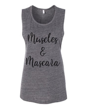 Load image into Gallery viewer, Muscles & Mascara Workout Flowy Scoop Muscle Tank - Wake Slay Repeat