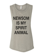Load image into Gallery viewer, Newsom Is My Spirit Animal Fitted Muscle Tank - Wake Slay Repeat
