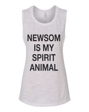 Load image into Gallery viewer, Newsom Is My Spirit Animal Fitted Muscle Tank - Wake Slay Repeat