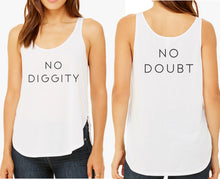 Load image into Gallery viewer, No Diggity No Doubt Flowy Side Slit Tank Top - Wake Slay Repeat