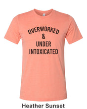 Load image into Gallery viewer, Overworked &amp; Under Intoxicated Unisex Short Sleeve T Shirt