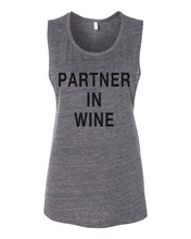 Load image into Gallery viewer, Partner In Wine Flowy Scoop Muscle Tank - Wake Slay Repeat