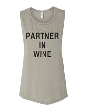 Load image into Gallery viewer, Partner In Wine Flowy Scoop Muscle Tank - Wake Slay Repeat