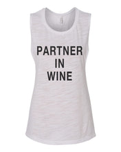 Load image into Gallery viewer, Partner In Wine Flowy Scoop Muscle Tank - Wake Slay Repeat