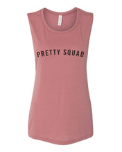 Load image into Gallery viewer, Pretty Squad Workout Flowy Scoop Muscle Tank - Wake Slay Repeat