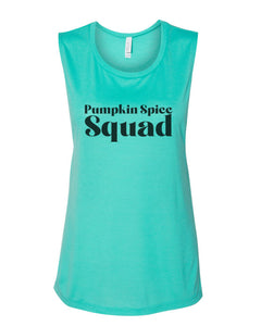 Pumpkin Spice Squad Fitted Muscle Tank - Wake Slay Repeat