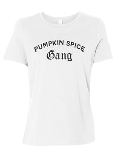 Pumpkin Spice Gang Fitted Women's T Shirt - Wake Slay Repeat