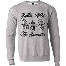 Load image into Gallery viewer, Rollin&#39; With The Snowmies Christmas Unisex Sweatshirt - Wake Slay Repeat