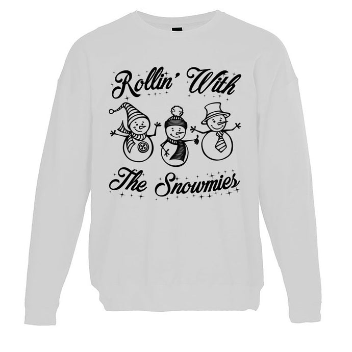 Rollin' With The Snowmies Christmas Unisex Sweatshirt - Wake Slay Repeat