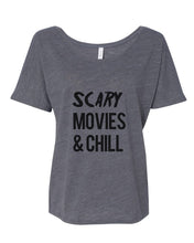 Load image into Gallery viewer, Scary Movies & Chill Slouchy Tee - Wake Slay Repeat