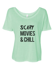 Load image into Gallery viewer, Scary Movies & Chill Slouchy Tee - Wake Slay Repeat