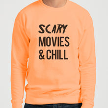 Load image into Gallery viewer, Scary Movies &amp; Chill Unisex Sweatshirt - Wake Slay Repeat