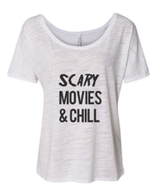 Load image into Gallery viewer, Scary Movies & Chill Slouchy Tee - Wake Slay Repeat
