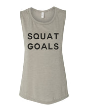 Load image into Gallery viewer, Squat Goals Flowy Scoop Muscle Tank - Wake Slay Repeat