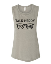 Load image into Gallery viewer, Talk Nerdy To Me Fitted Scoop Muscle Tank - Wake Slay Repeat