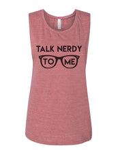 Load image into Gallery viewer, Talk Nerdy To Me Fitted Scoop Muscle Tank - Wake Slay Repeat