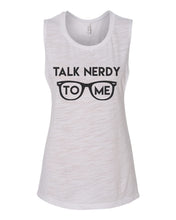 Load image into Gallery viewer, Talk Nerdy To Me Fitted Scoop Muscle Tank - Wake Slay Repeat