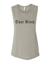 Load image into Gallery viewer, That Bitch Fitted Scoop Muscle Tank - Wake Slay Repeat