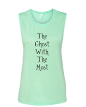Load image into Gallery viewer, The Ghost With The Most Fitted Muscle Tank - Wake Slay Repeat