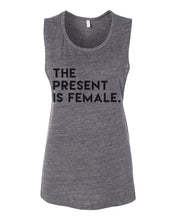 Load image into Gallery viewer, The Present Is Female Fitted Scoop Muscle Tank - Wake Slay Repeat