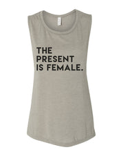Load image into Gallery viewer, The Present Is Female Fitted Scoop Muscle Tank - Wake Slay Repeat