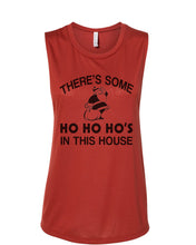 Load image into Gallery viewer, There's Some Ho Ho Ho's In This House Santa Christmas Fitted Muscle Tank - Wake Slay Repeat