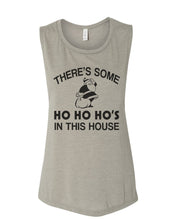Load image into Gallery viewer, There's Some Ho Ho Ho's In This House Santa Christmas Fitted Muscle Tank - Wake Slay Repeat