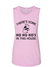 Load image into Gallery viewer, There&#39;s Some Ho Ho Ho&#39;s In This House Santa Christmas Fitted Muscle Tank - Wake Slay Repeat
