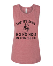 Load image into Gallery viewer, There's Some Ho Ho Ho's In This House Santa Christmas Fitted Muscle Tank - Wake Slay Repeat