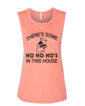 Load image into Gallery viewer, There's Some Ho Ho Ho's In This House Santa Christmas Fitted Muscle Tank - Wake Slay Repeat
