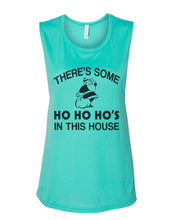 Load image into Gallery viewer, There's Some Ho Ho Ho's In This House Santa Christmas Fitted Muscle Tank - Wake Slay Repeat