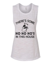 Load image into Gallery viewer, There's Some Ho Ho Ho's In This House Santa Christmas Fitted Muscle Tank - Wake Slay Repeat