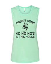 Load image into Gallery viewer, There's Some Ho Ho Ho's In This House Santa Christmas Fitted Muscle Tank - Wake Slay Repeat