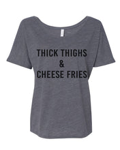 Load image into Gallery viewer, Thick Thighs & Cheese Fries Slouchy Tee - Wake Slay Repeat