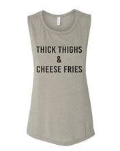 Load image into Gallery viewer, Thick Thighs & Cheese Fries Fitted Scoop Muscle Tank - Wake Slay Repeat