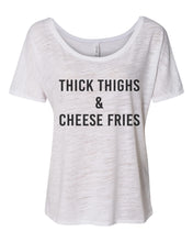 Load image into Gallery viewer, Thick Thighs & Cheese Fries Slouchy Tee - Wake Slay Repeat
