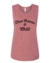 Load image into Gallery viewer, True Crimes & Chill Fitted Scoop Muscle Tank - Wake Slay Repeat