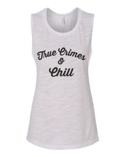 Load image into Gallery viewer, True Crimes & Chill Fitted Scoop Muscle Tank - Wake Slay Repeat