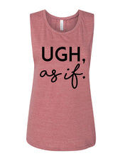 Load image into Gallery viewer, Ugh As If Fitted Scoop Muscle Tank - Wake Slay Repeat