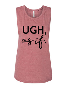 Ugh As If Fitted Scoop Muscle Tank - Wake Slay Repeat